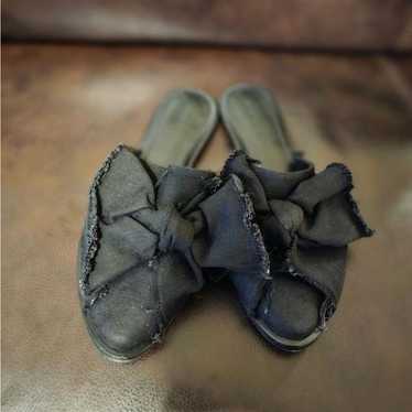 ALL SAINTS Rumours” Black Denim Mules - Size 39 (… - image 1