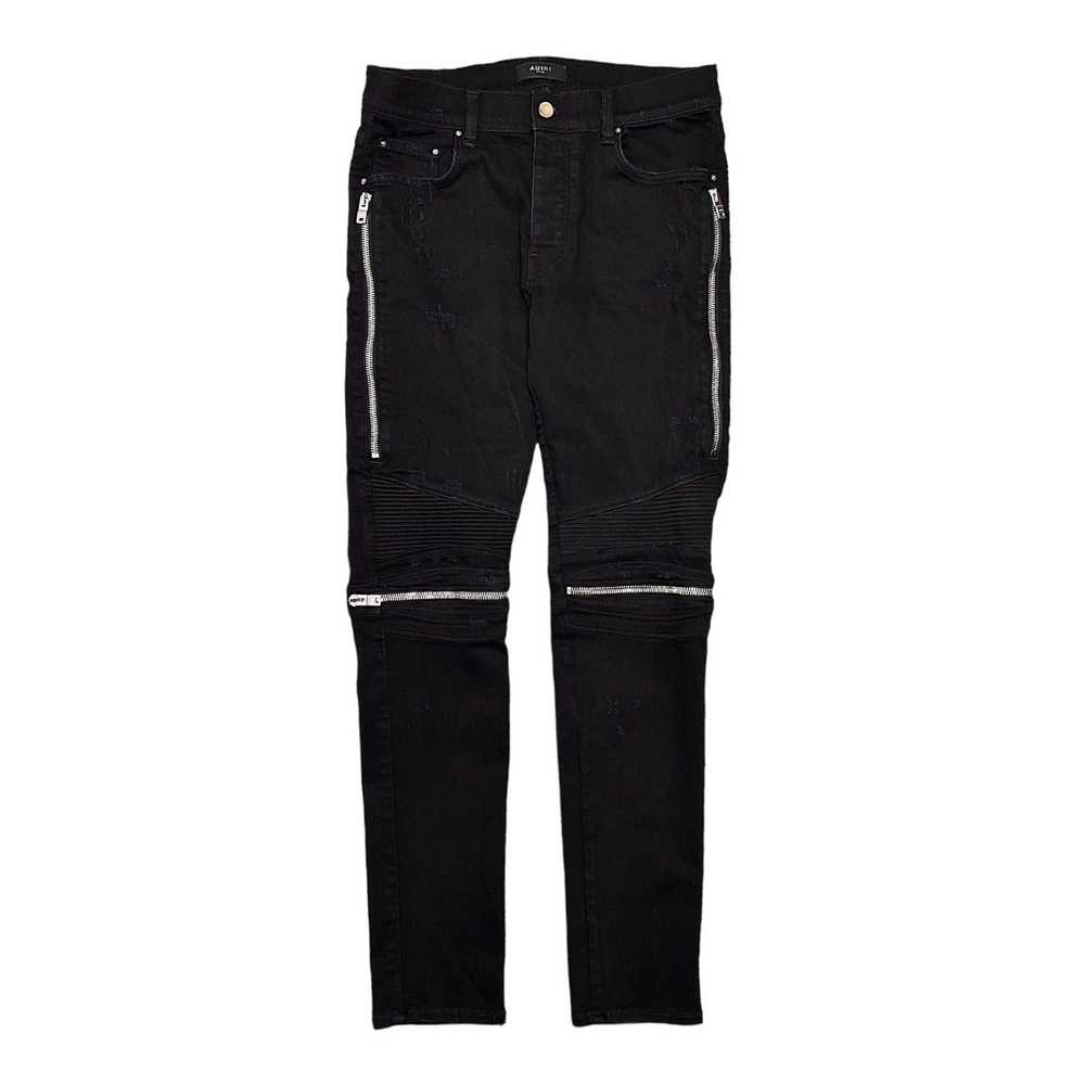 Amiri Amiri MX2 Wax Tonal Patch Jeans Black - image 1