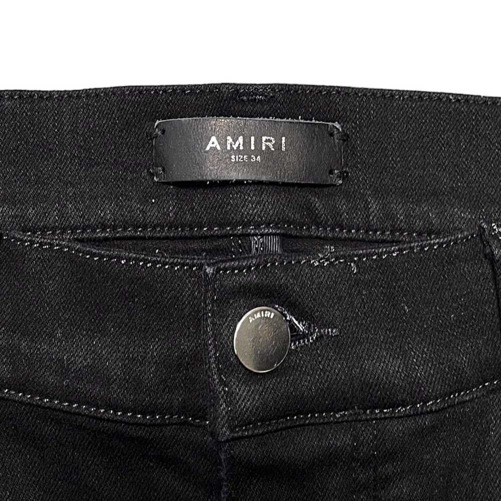 Amiri Amiri MX2 Wax Tonal Patch Jeans Black - image 4