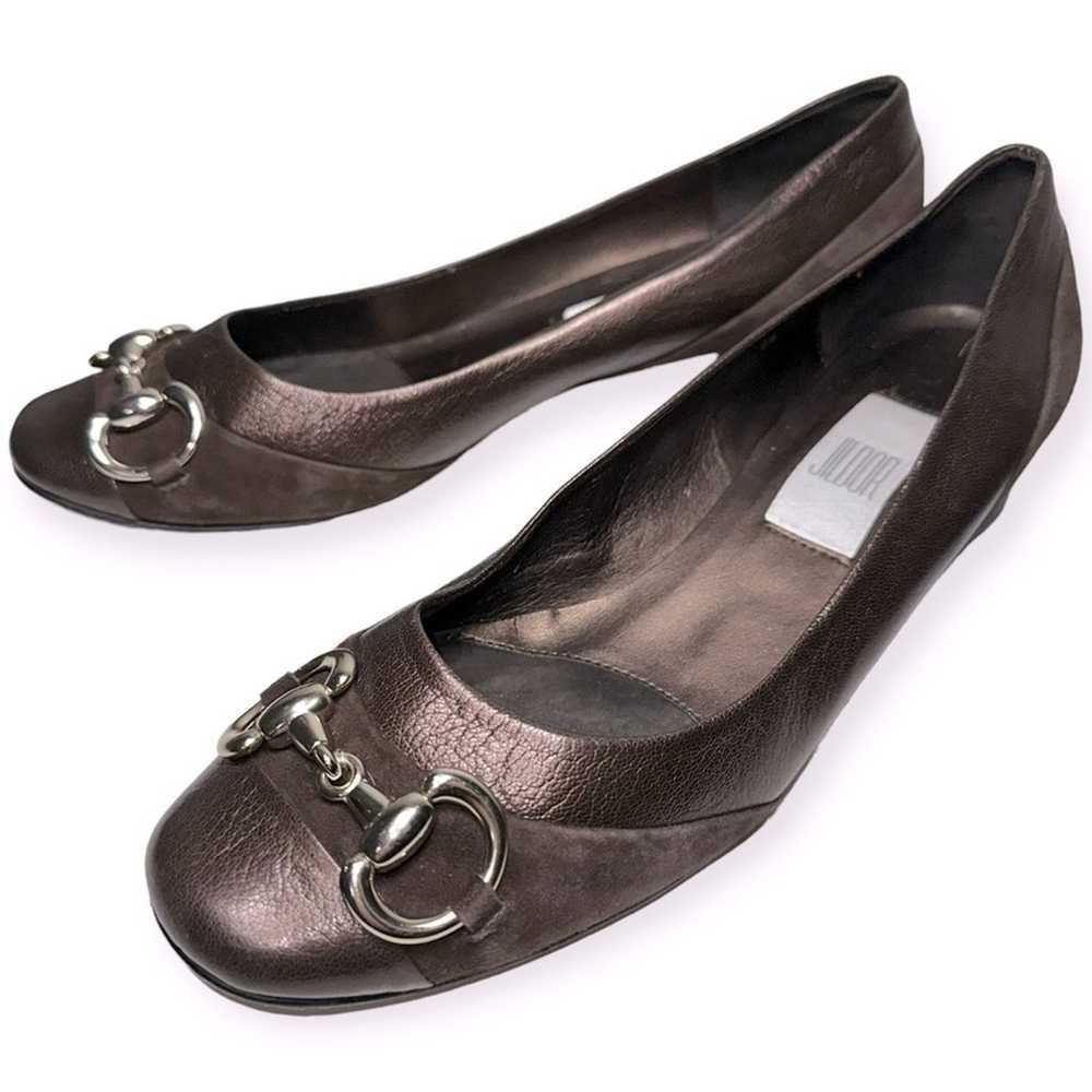 Jildor Women's Size 9 Brown Bronze Leather Suede … - image 2