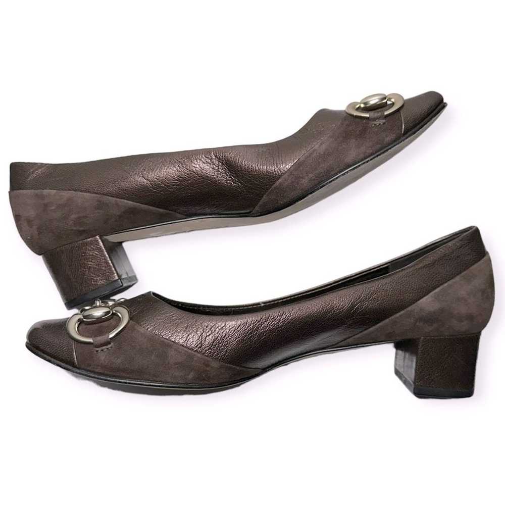 Jildor Women's Size 9 Brown Bronze Leather Suede … - image 8