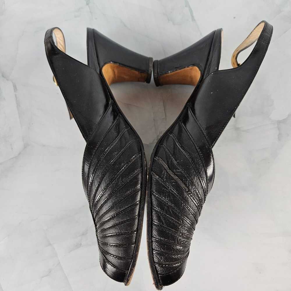 Antinea women's black strappy heel, vintage, size… - image 5