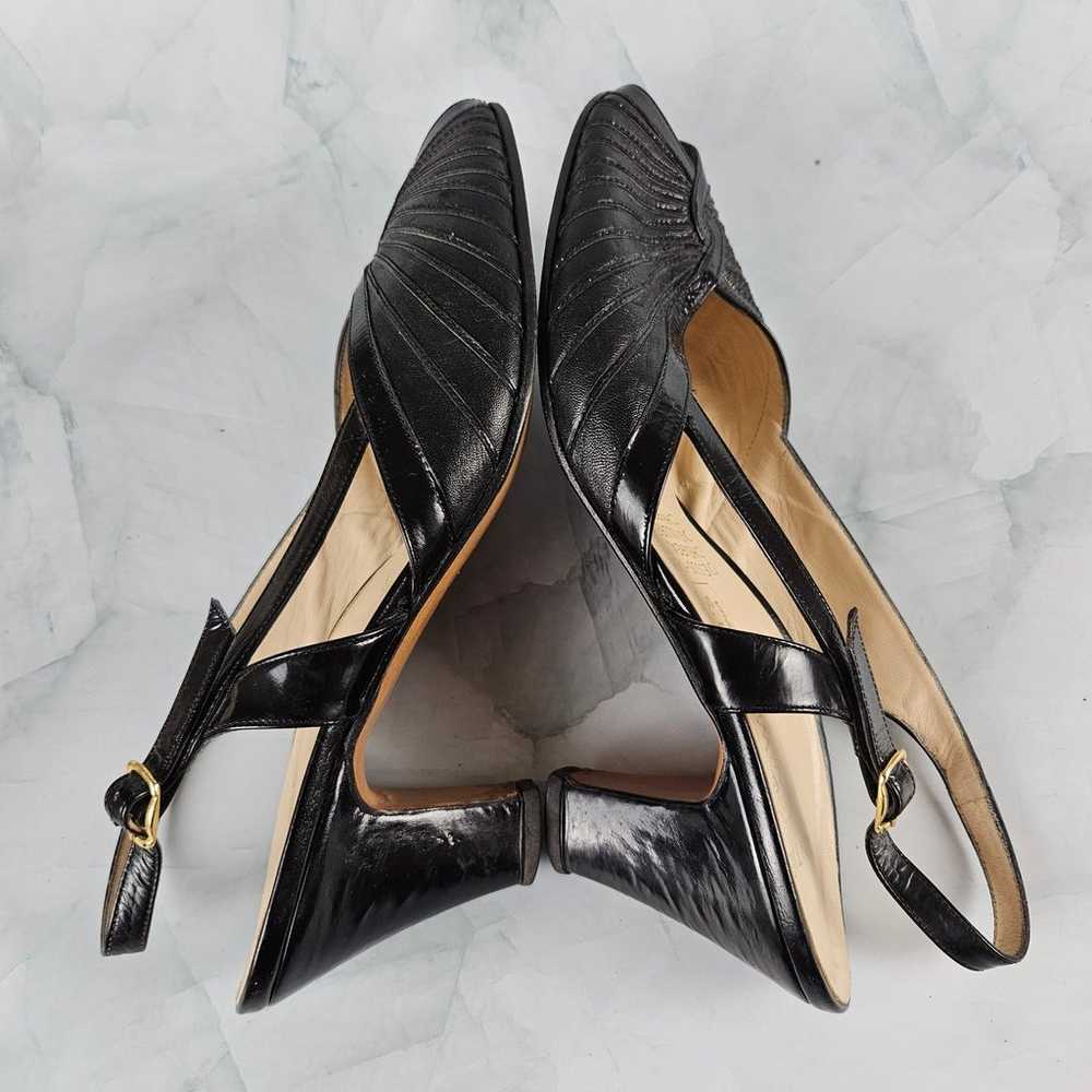 Antinea women's black strappy heel, vintage, size… - image 6