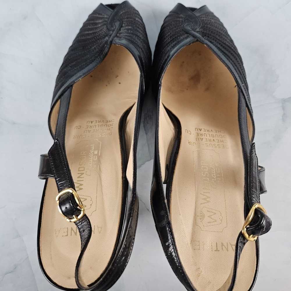 Antinea women's black strappy heel, vintage, size… - image 7
