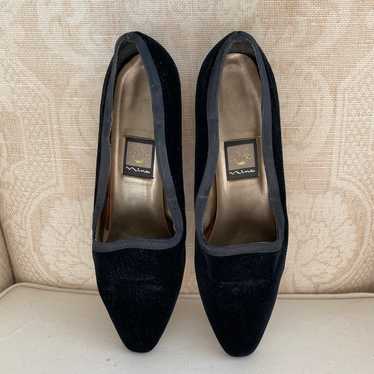 Women’s Nina Size 10 Heels Leather and Black Velv… - image 1