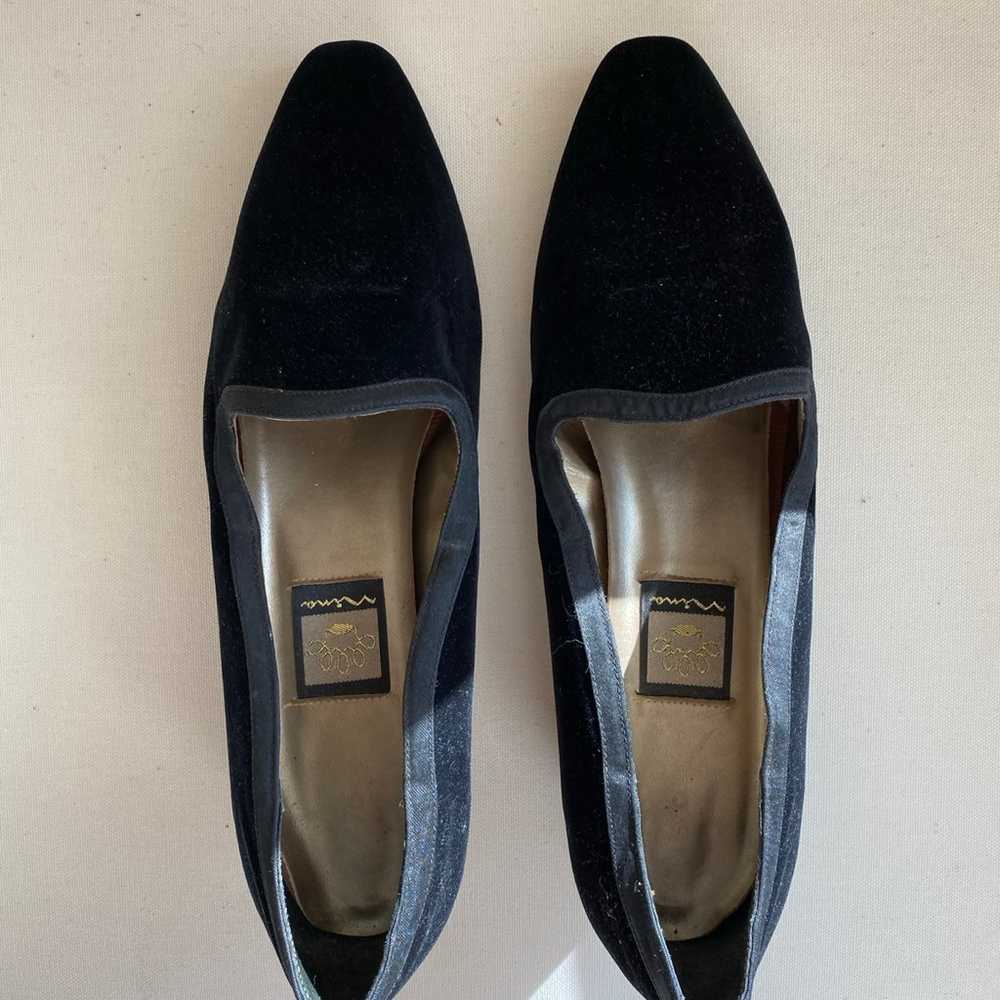 Women’s Nina Size 10 Heels Leather and Black Velv… - image 3