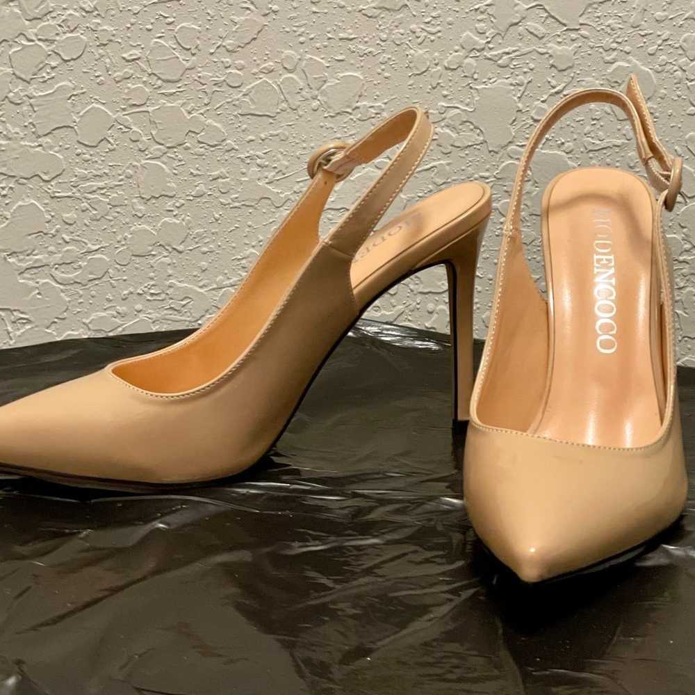 Size 7 Women Peep Toe Heels MODENCOCO - image 5