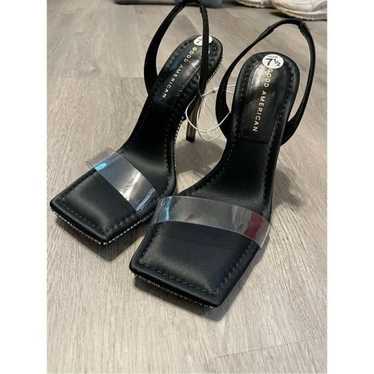 Good American Shoes Womens Size 7.5 Black Sling b… - image 1