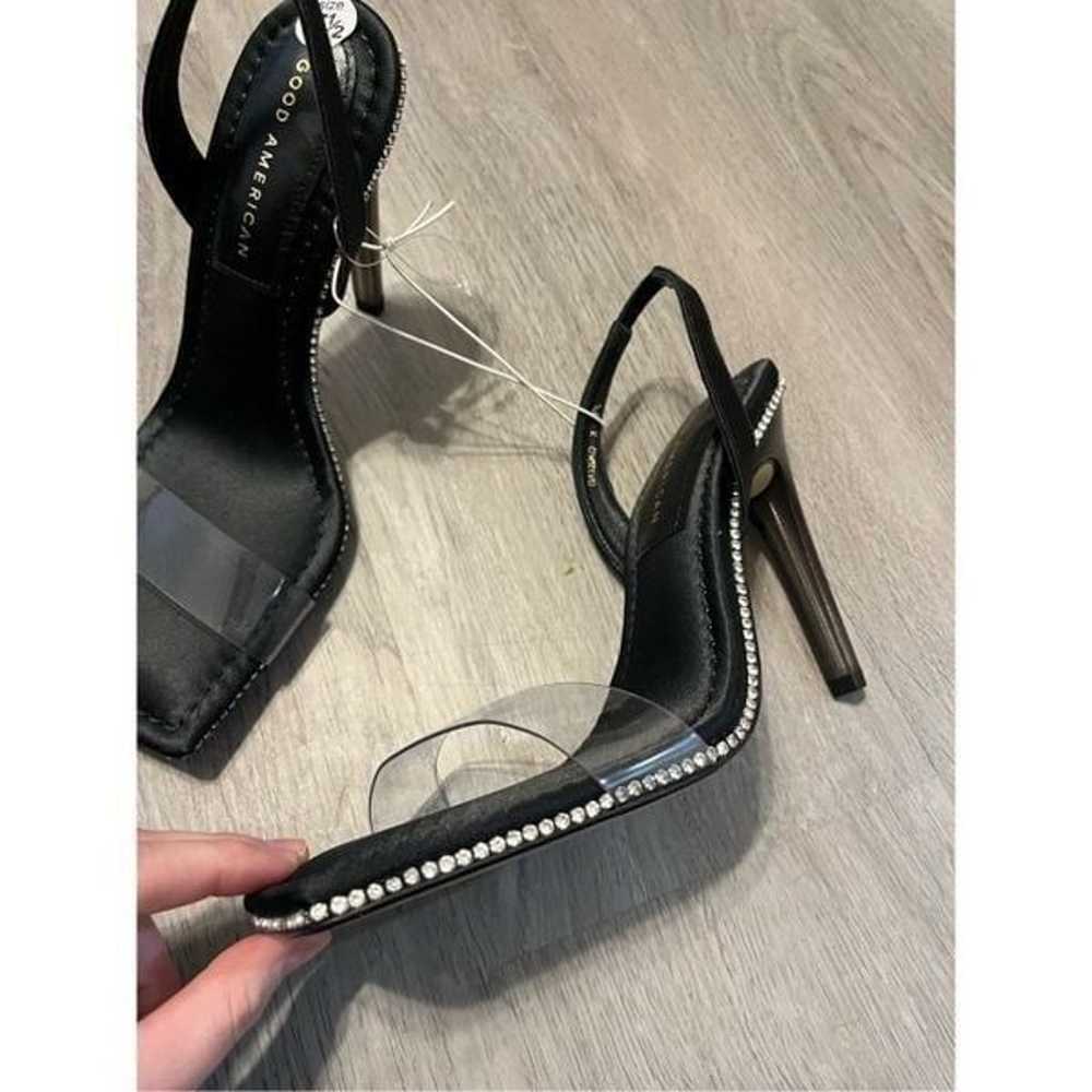 Good American Shoes Womens Size 7.5 Black Sling b… - image 2
