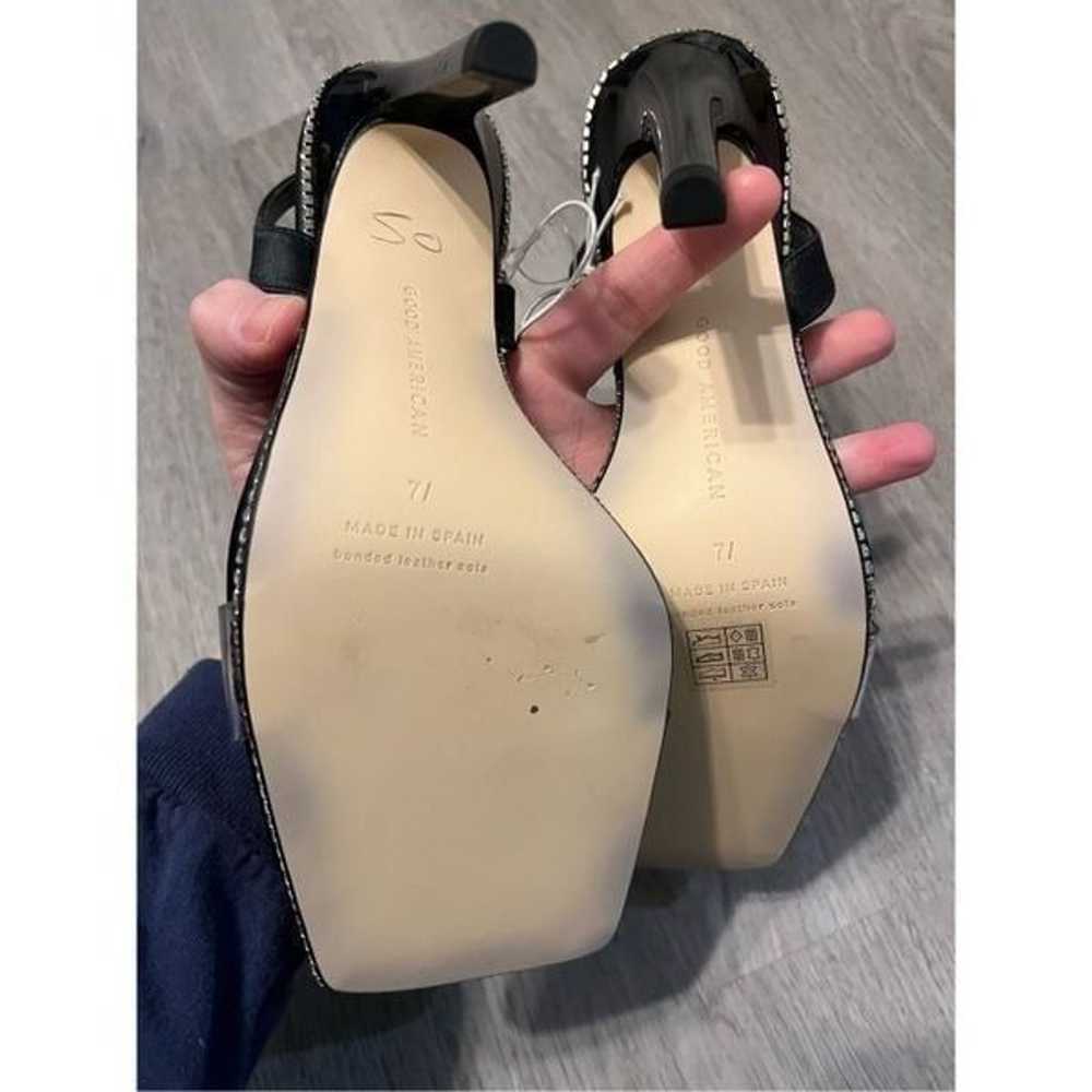 Good American Shoes Womens Size 7.5 Black Sling b… - image 3