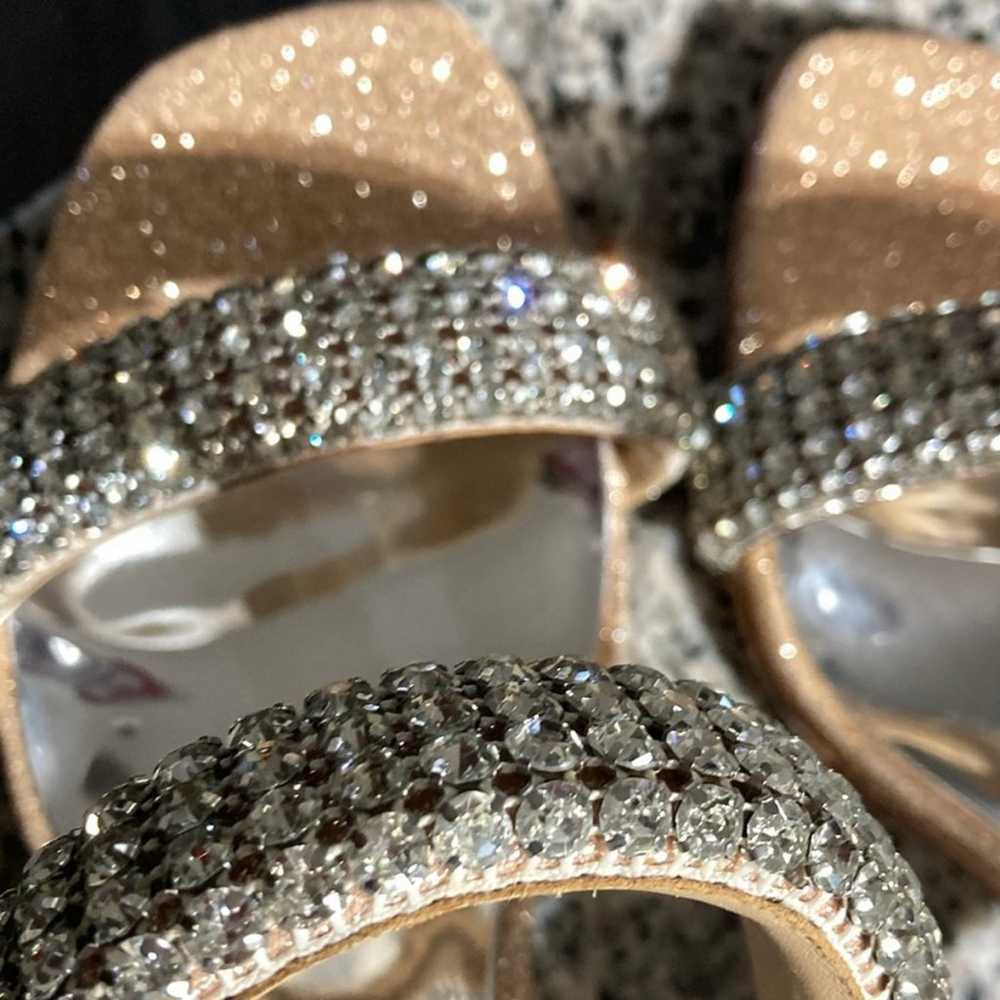 Badgley Mischka Sade Jeweled Double Band Heeled S… - image 2