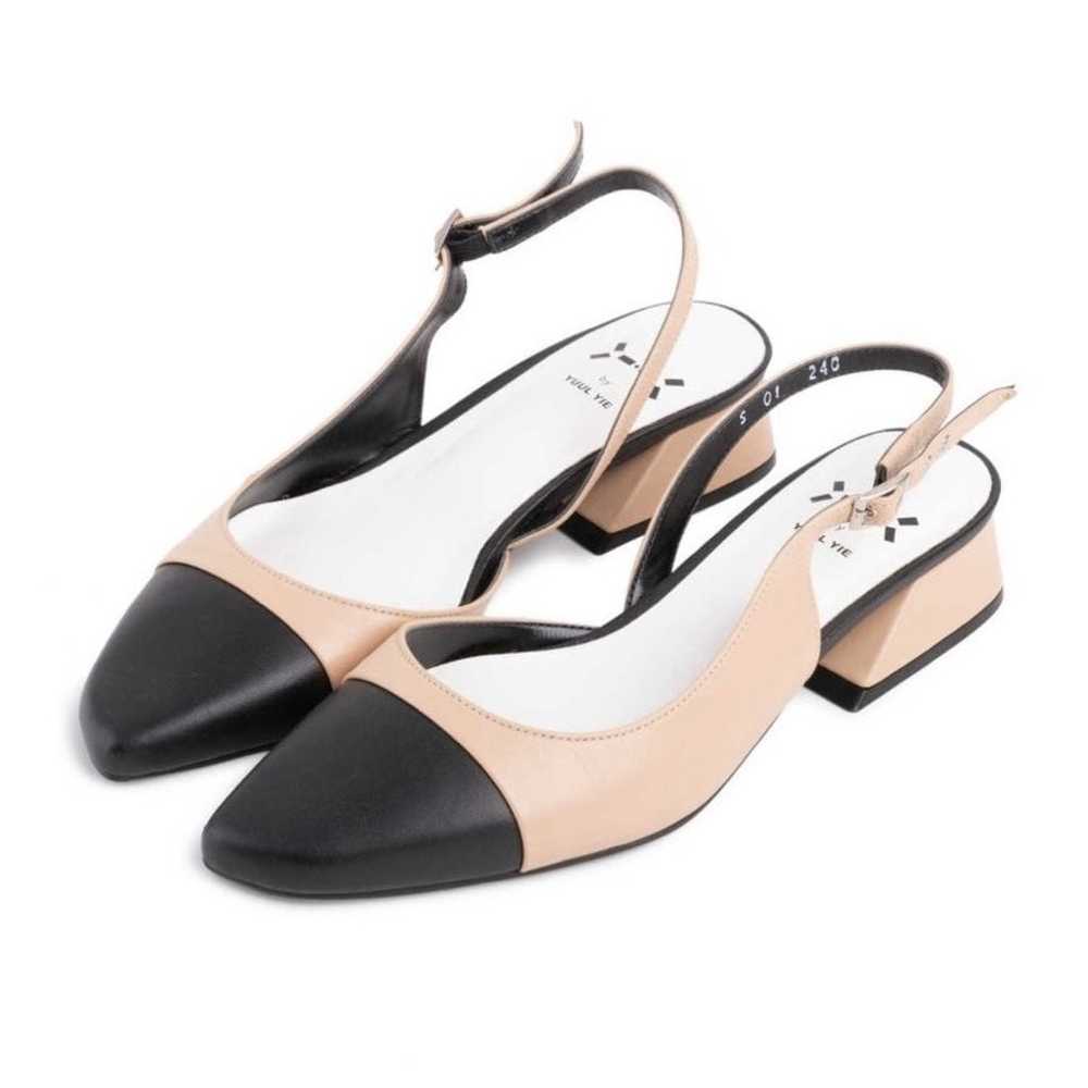 Yuul Yie Two Tone Leather Slingback Heels - image 1