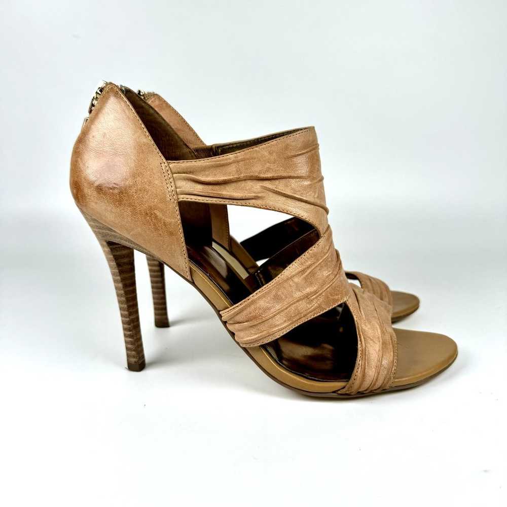 GUESS Women's Brown Tan Leather Open Toe Stilleto… - image 2