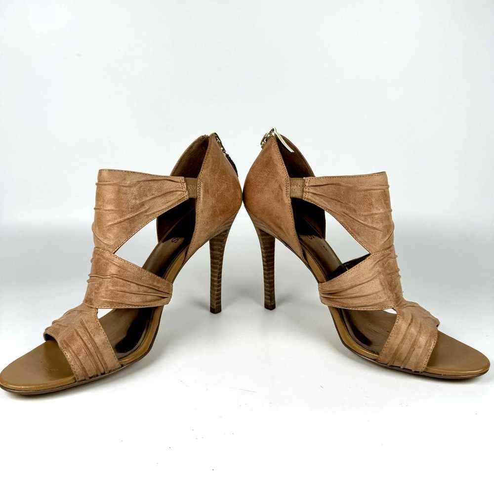GUESS Women's Brown Tan Leather Open Toe Stilleto… - image 5