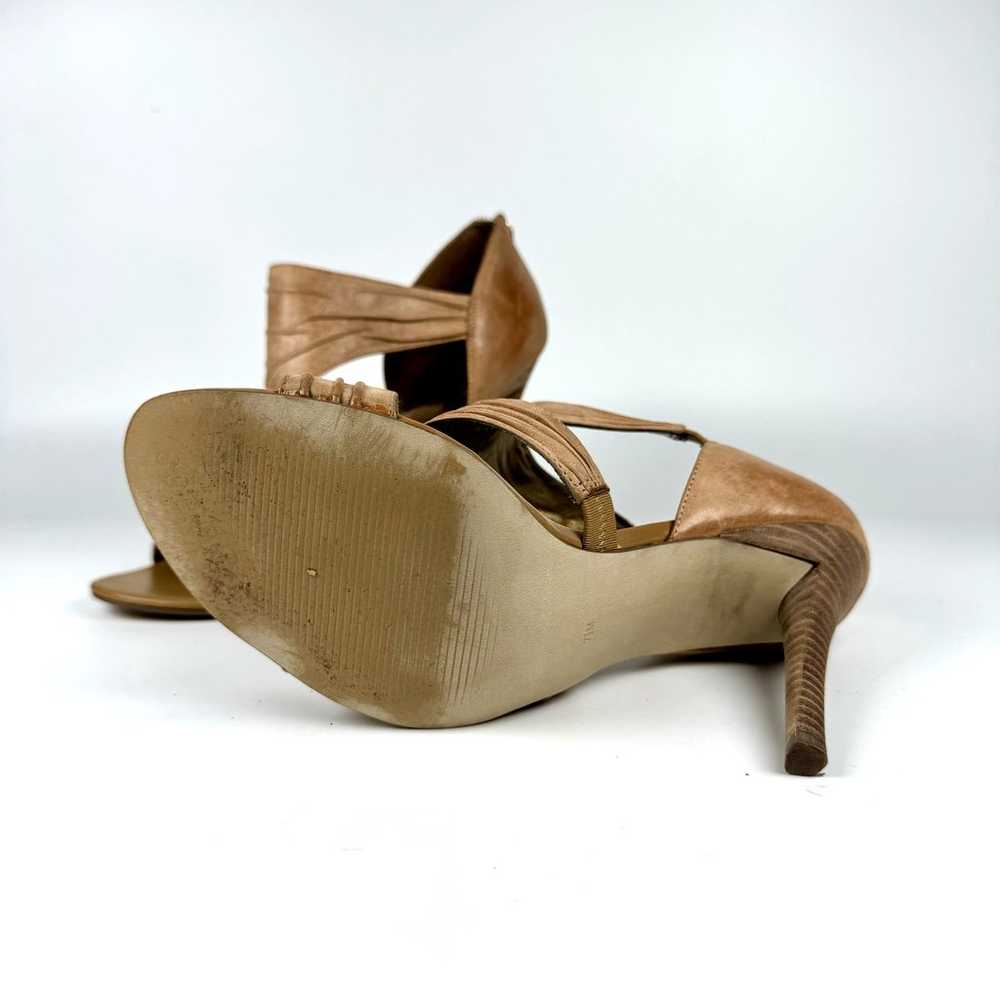 GUESS Women's Brown Tan Leather Open Toe Stilleto… - image 8