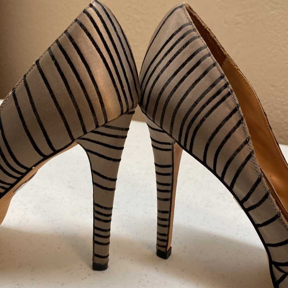 Badgley Mischka Striped Peep-toe heel - image 2