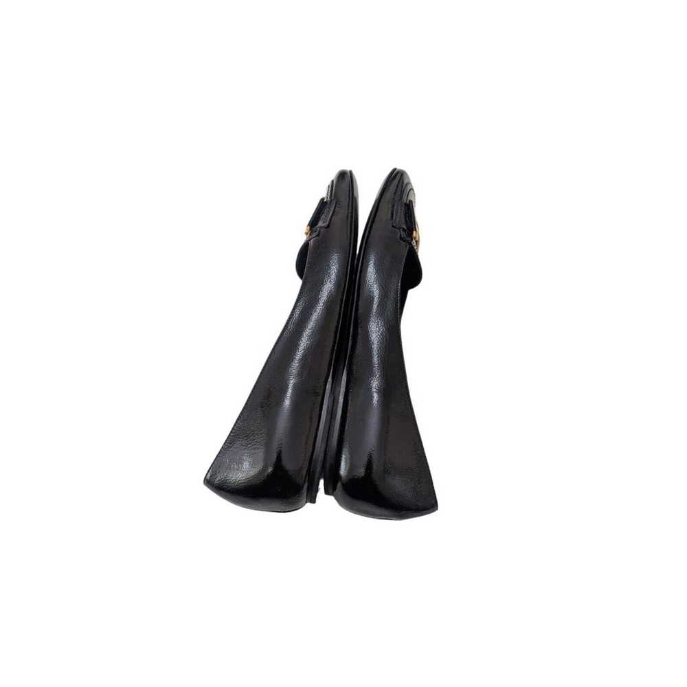 Salvatore Ferragamo Black Patent Leather Flat Sho… - image 4