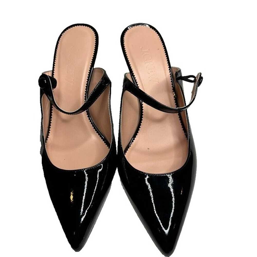 J.Crew $248 Colette Mule Heels Italian Patent Lea… - image 2