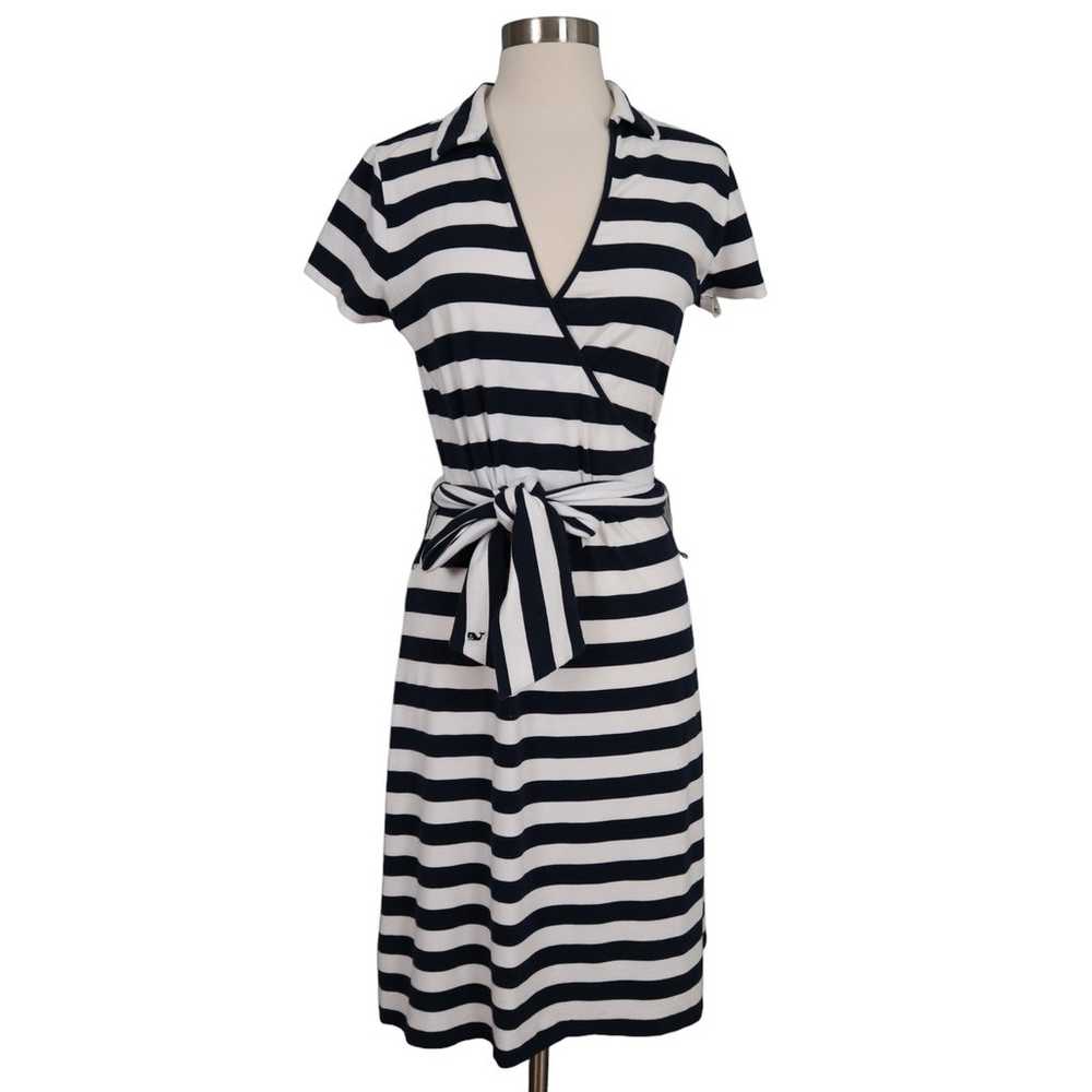 Vineyard Vines Rudder Wrap Dress Striped Women's … - image 1