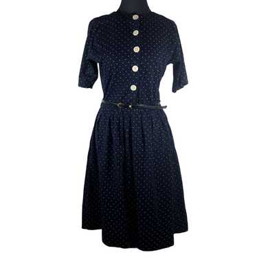 Talbots Petites Women's Dress Size M Buttons Polk… - image 1