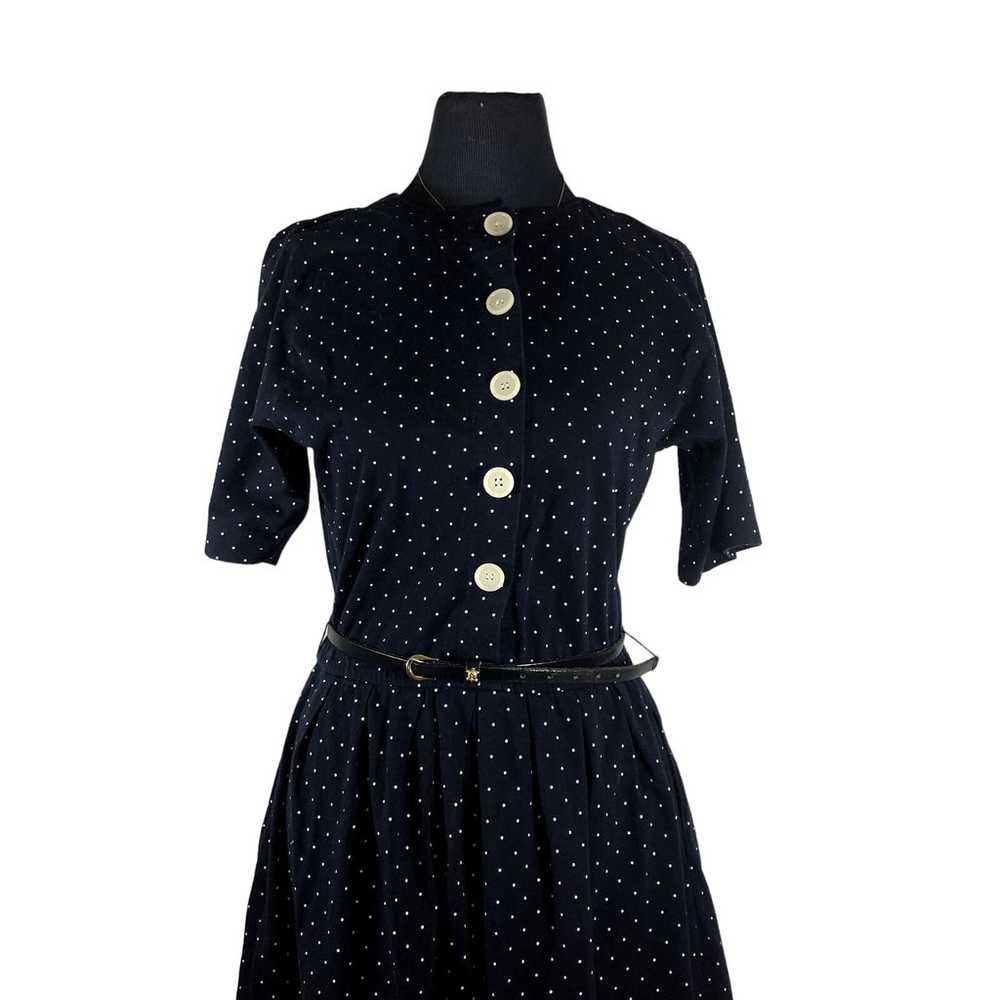 Talbots Petites Women's Dress Size M Buttons Polk… - image 2