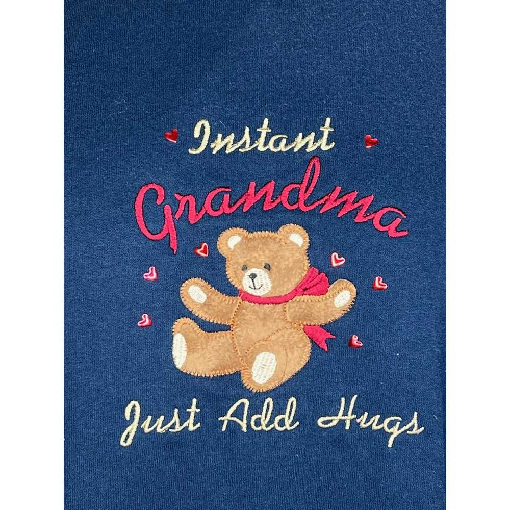 sweatshirt Instant Grandma Just add hugs navy ted… - image 3
