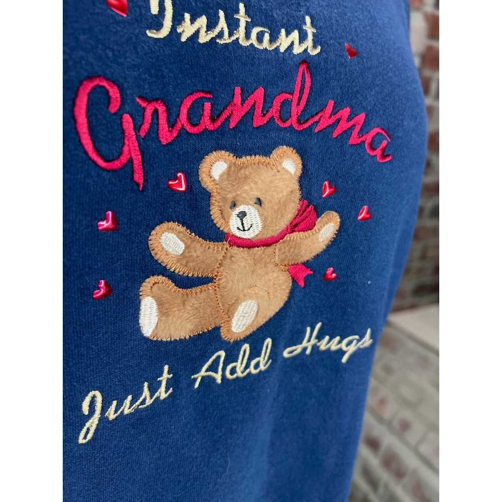 sweatshirt Instant Grandma Just add hugs navy ted… - image 4