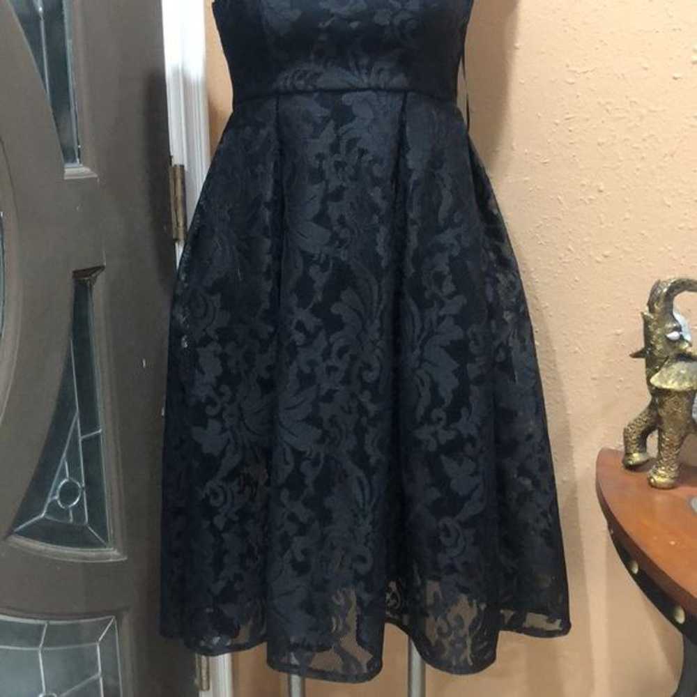 Lulus black lace open back dress - image 4