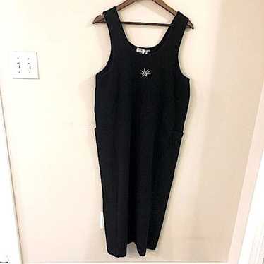 Maxi dress black lightweight corduroy sleeveless … - image 1