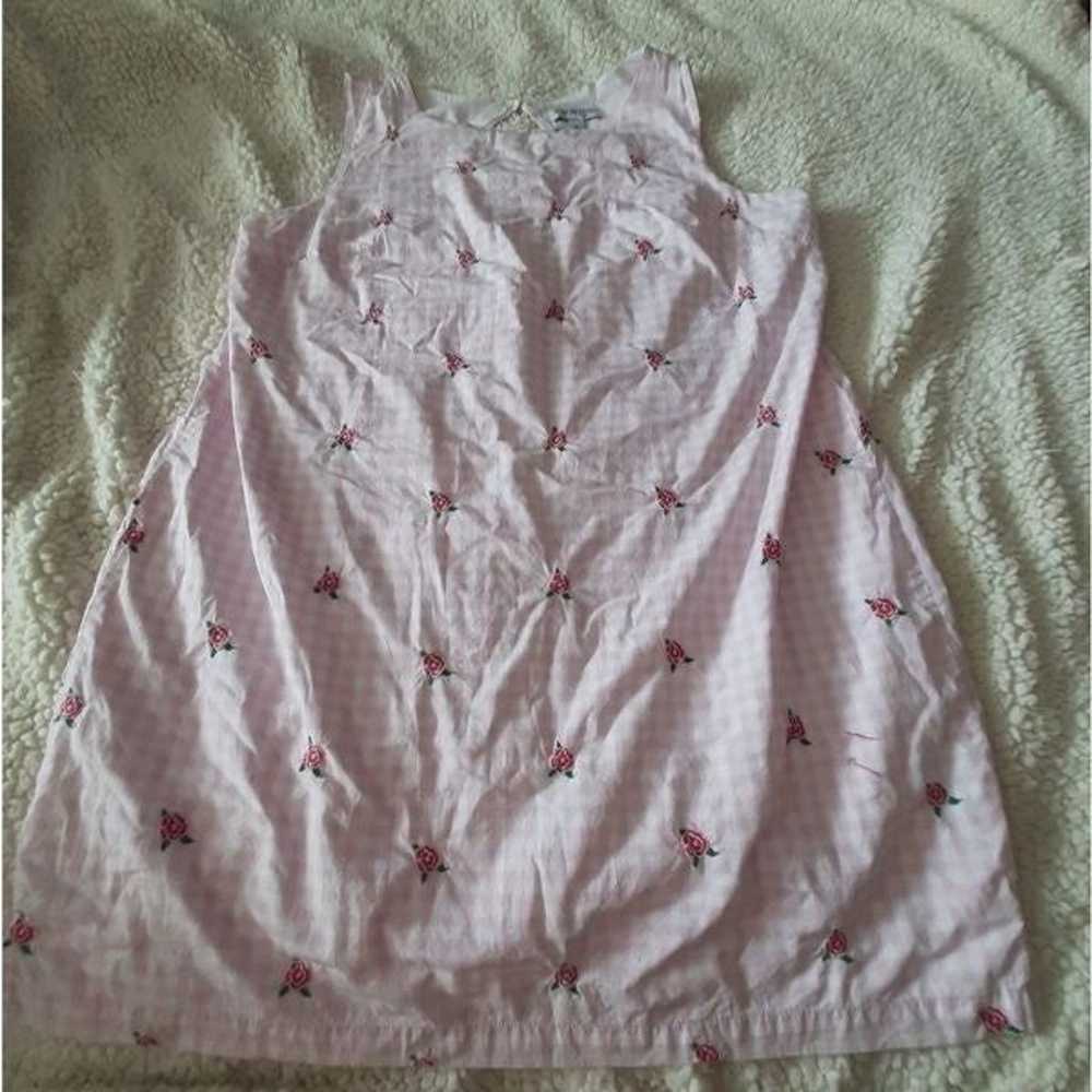 Kim rogers sz petite large pink gingham floral em… - image 4