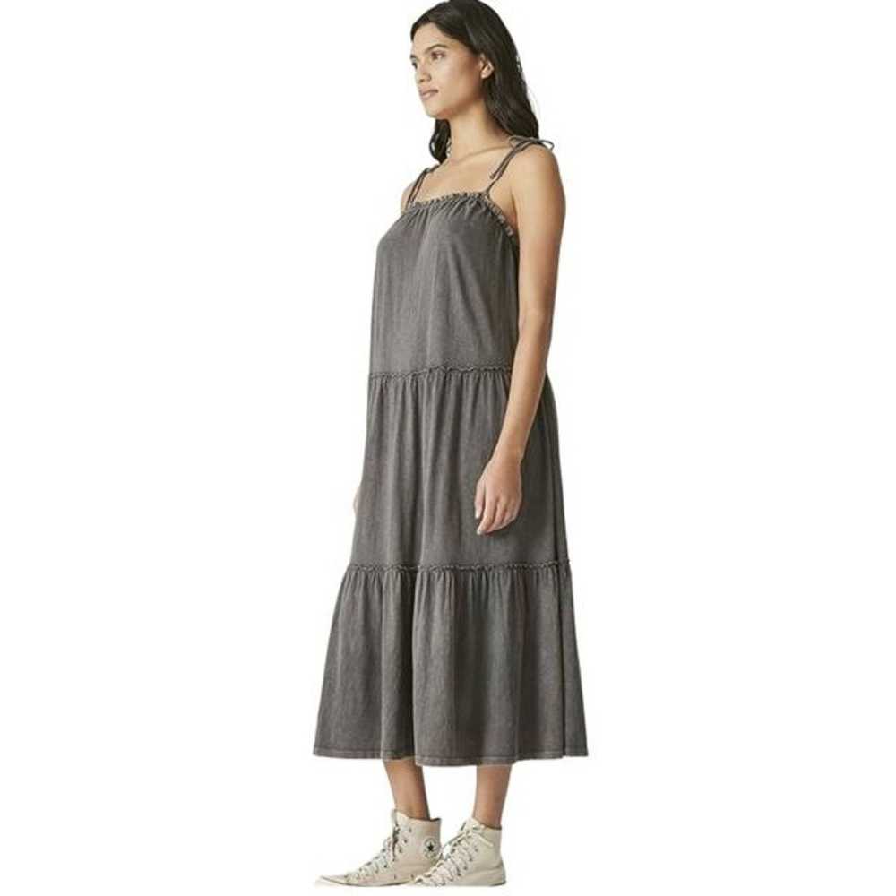 Lucky Brand Cotton Washed Black Tiered Cami Sun D… - image 3