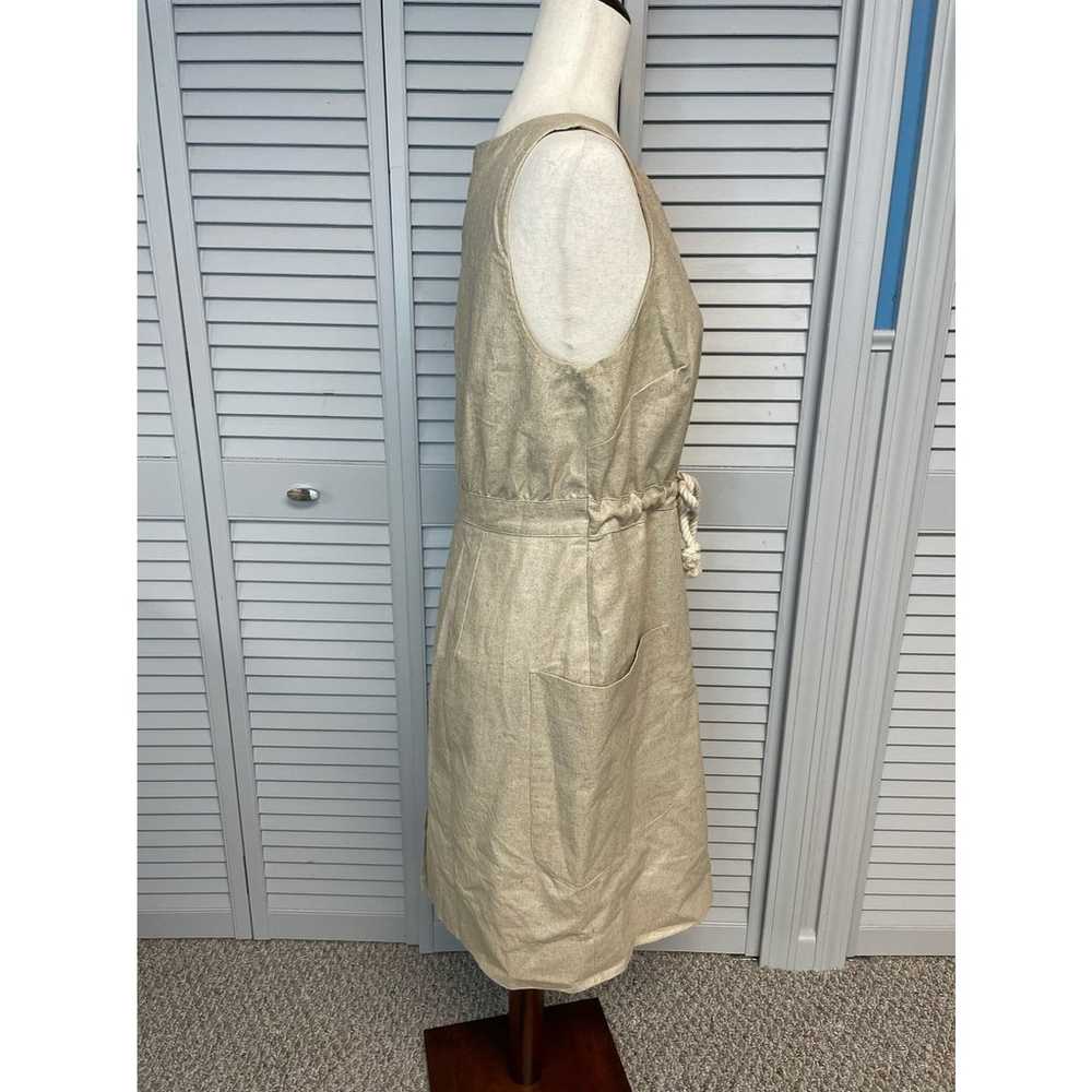 Anthropologie Maeve Flaxen Shimmer Dress sleevele… - image 2