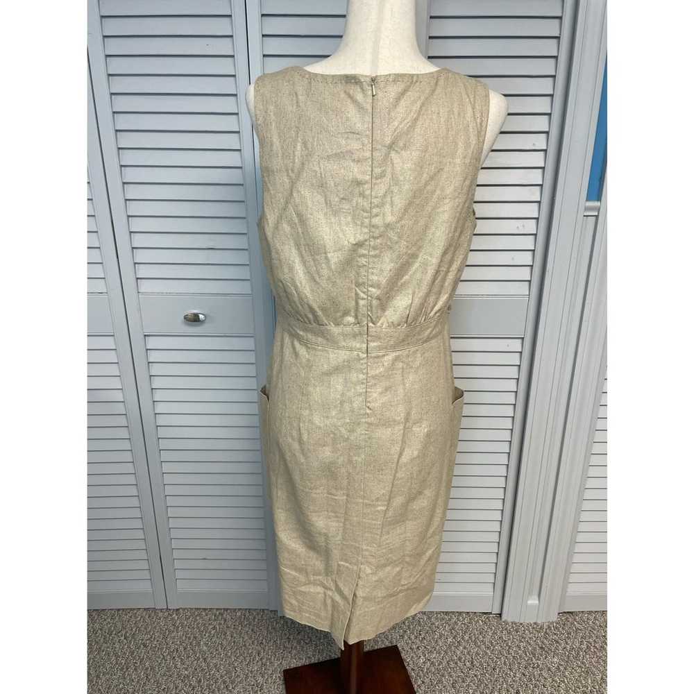 Anthropologie Maeve Flaxen Shimmer Dress sleevele… - image 3