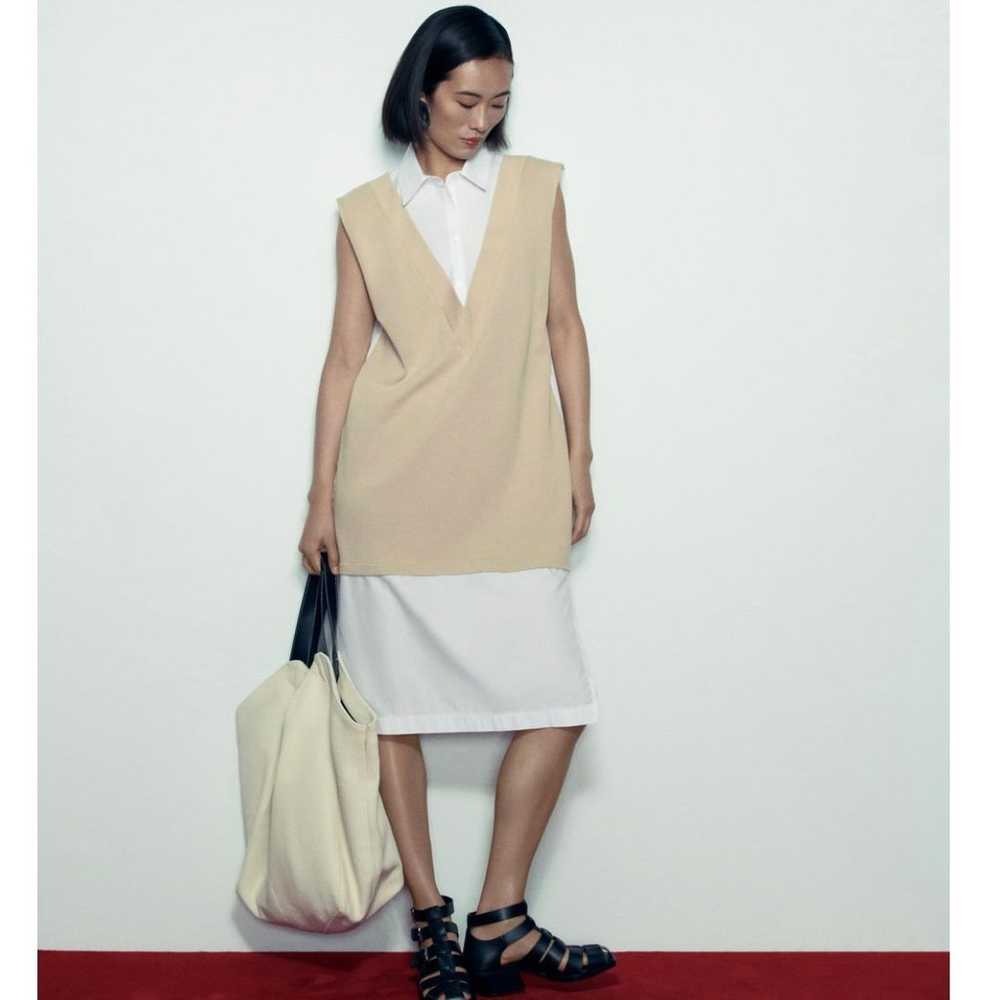 Zara Contrasting Shirt Dress  Size S - image 2