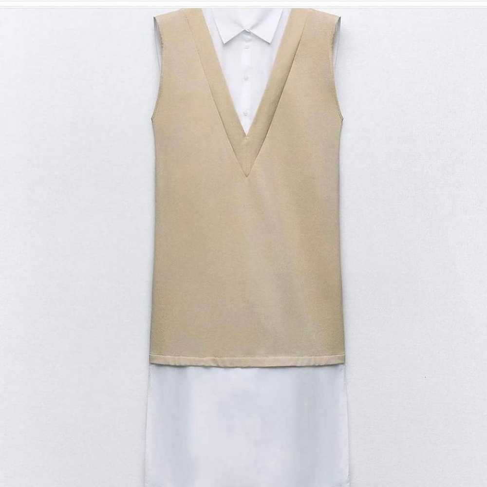 Zara Contrasting Shirt Dress  Size S - image 6