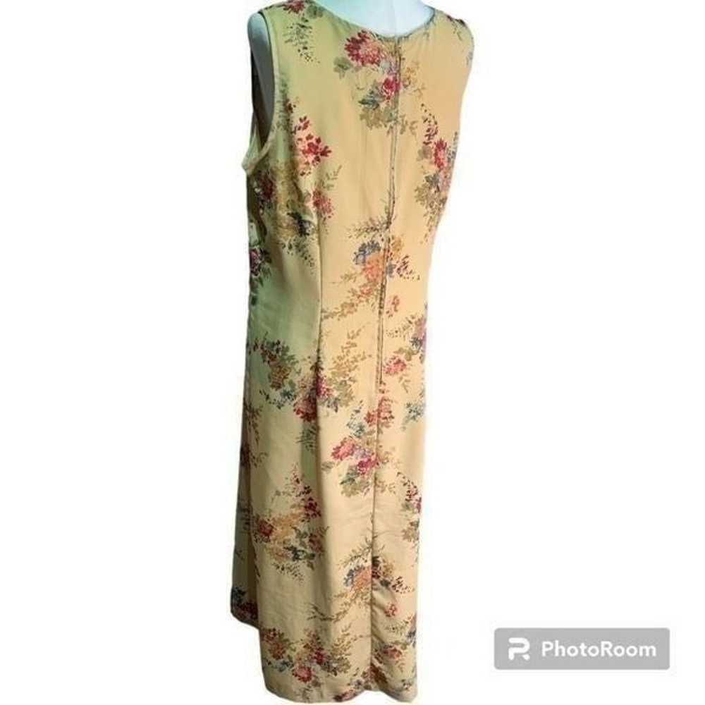 Vintage 90s floral tank maxi dress. Sheath long d… - image 2
