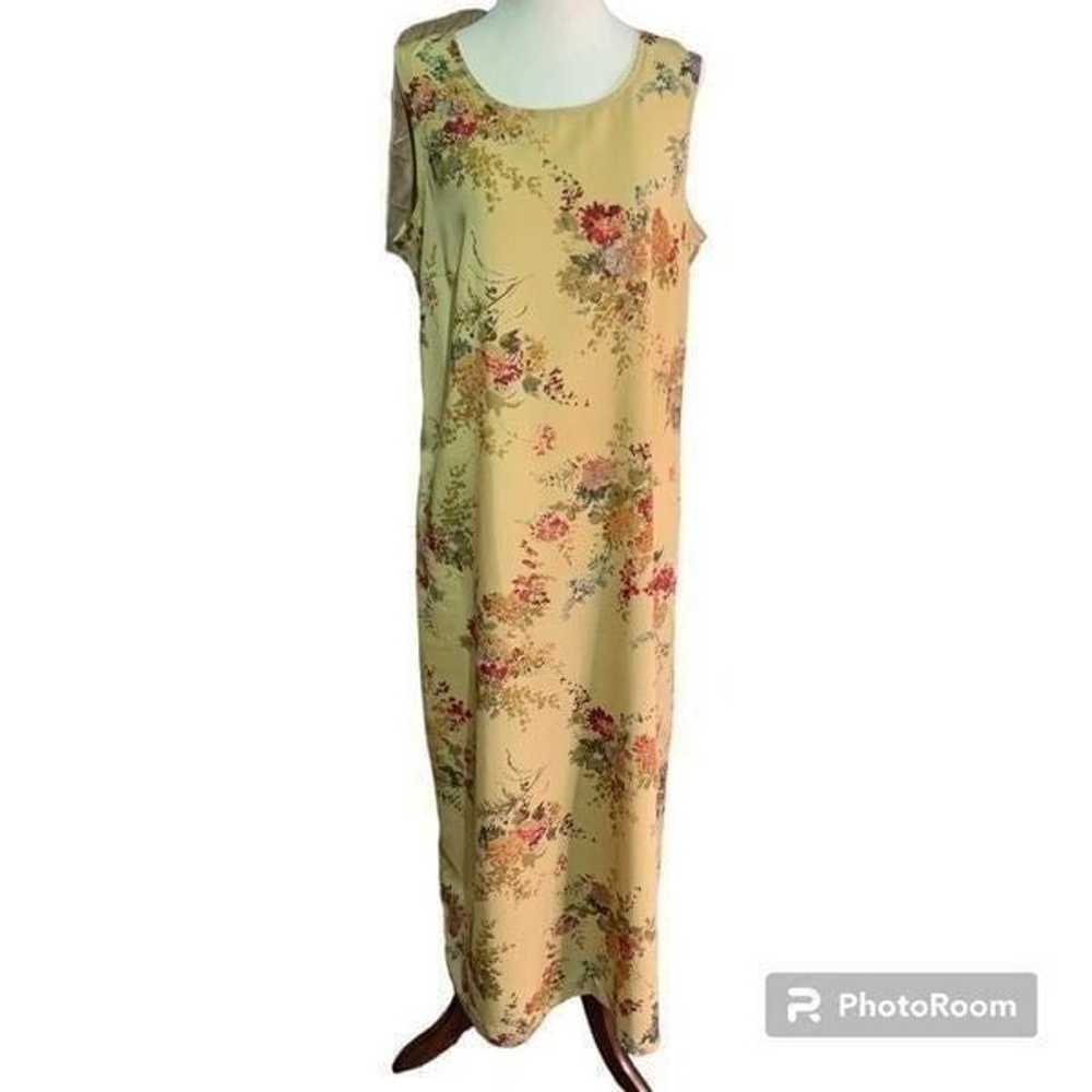 Vintage 90s floral tank maxi dress. Sheath long d… - image 4
