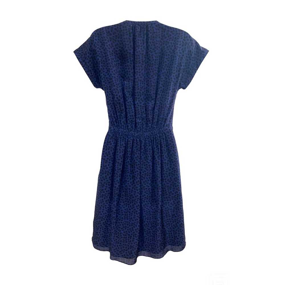 Madewell 100% Silk Fable Dress in Blue and Black … - image 6
