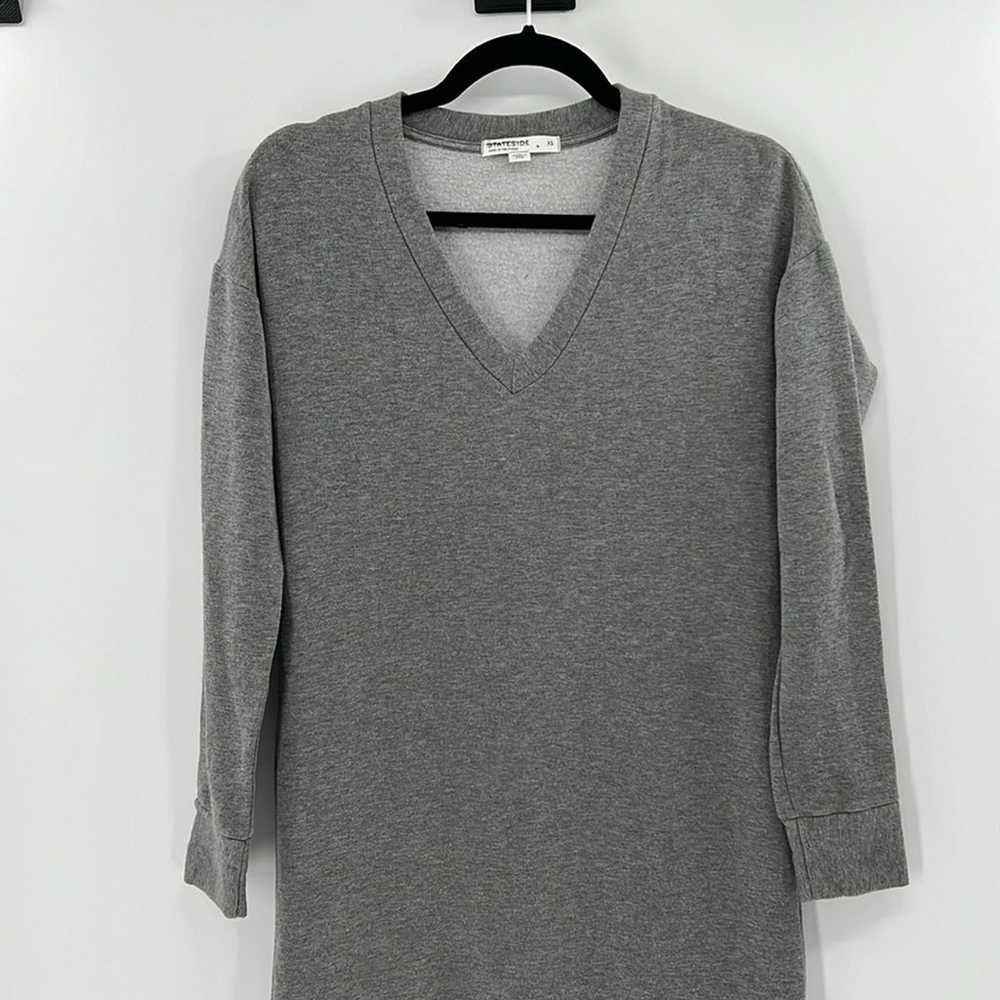 Stateside V-neck Long Sleeve Dress - Gray - XS - image 2