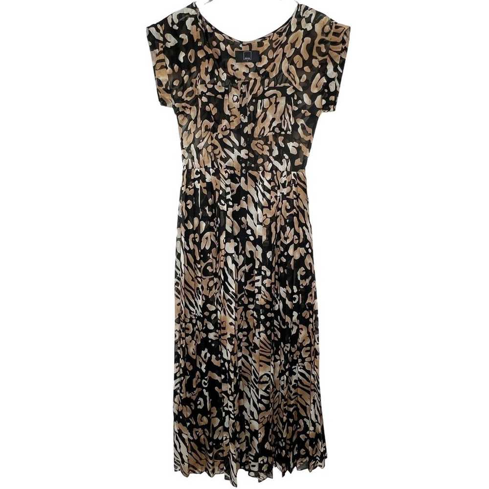 Dolce Vita S Fresia Leopard Pleated Maxi Dress Sh… - image 1