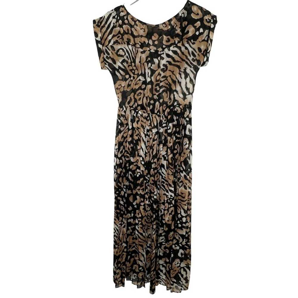 Dolce Vita S Fresia Leopard Pleated Maxi Dress Sh… - image 2