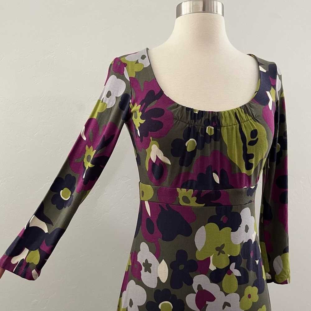 Boden Retro Poppy Floral Print Jersey Dress Modes… - image 3