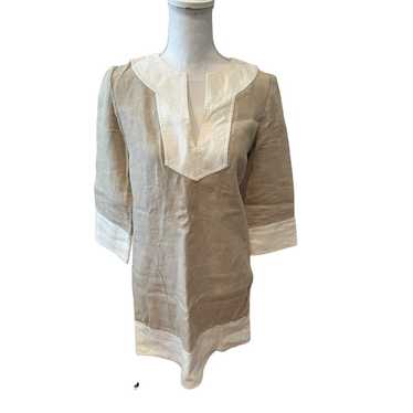 Michael Kors Linen Tunic Dress Oatmeal 4 - image 1