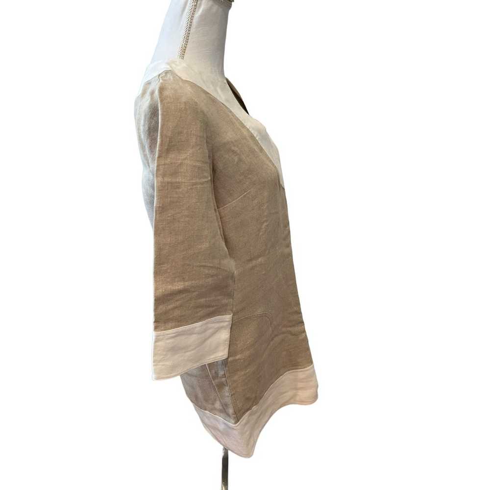 Michael Kors Linen Tunic Dress Oatmeal 4 - image 3