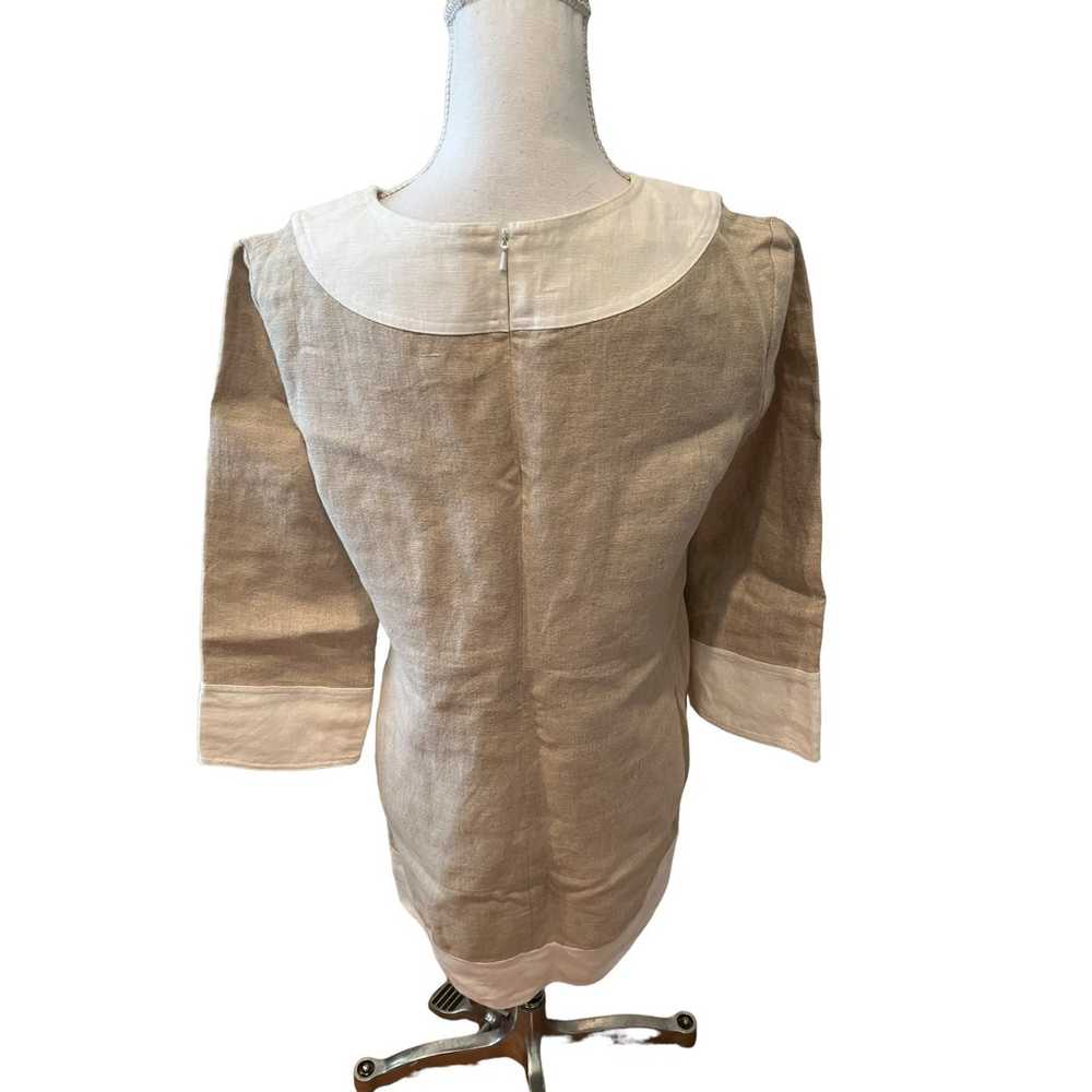 Michael Kors Linen Tunic Dress Oatmeal 4 - image 4