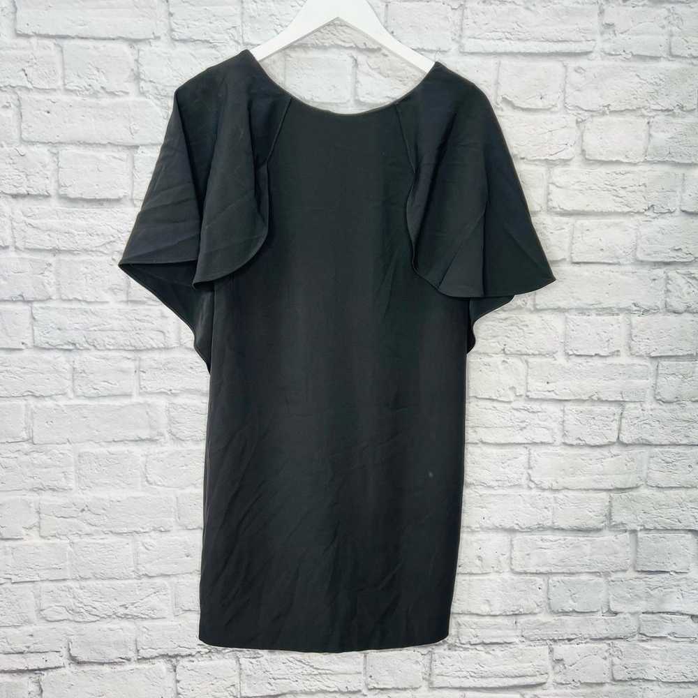 Calvin Klein Black Shift Dress Flutter Sleeve Ope… - image 1