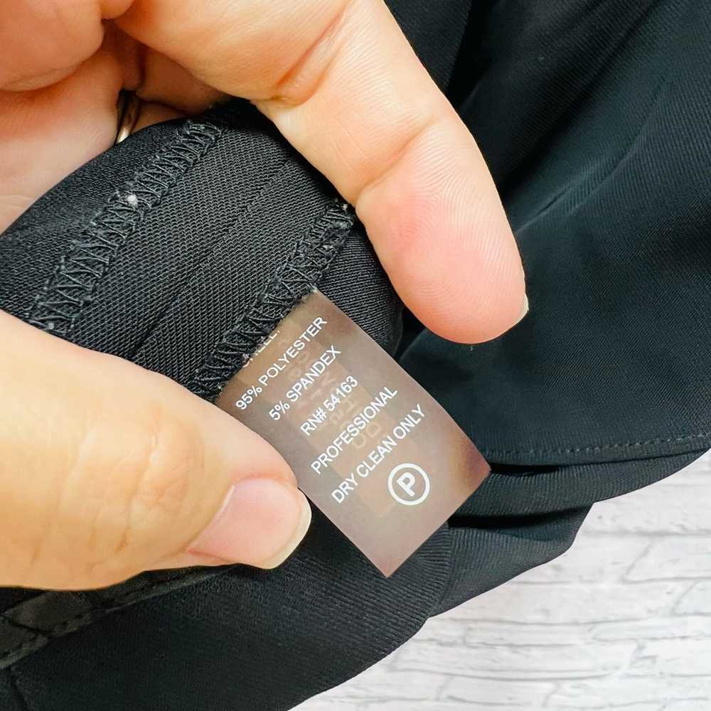 Calvin Klein Black Shift Dress Flutter Sleeve Ope… - image 4