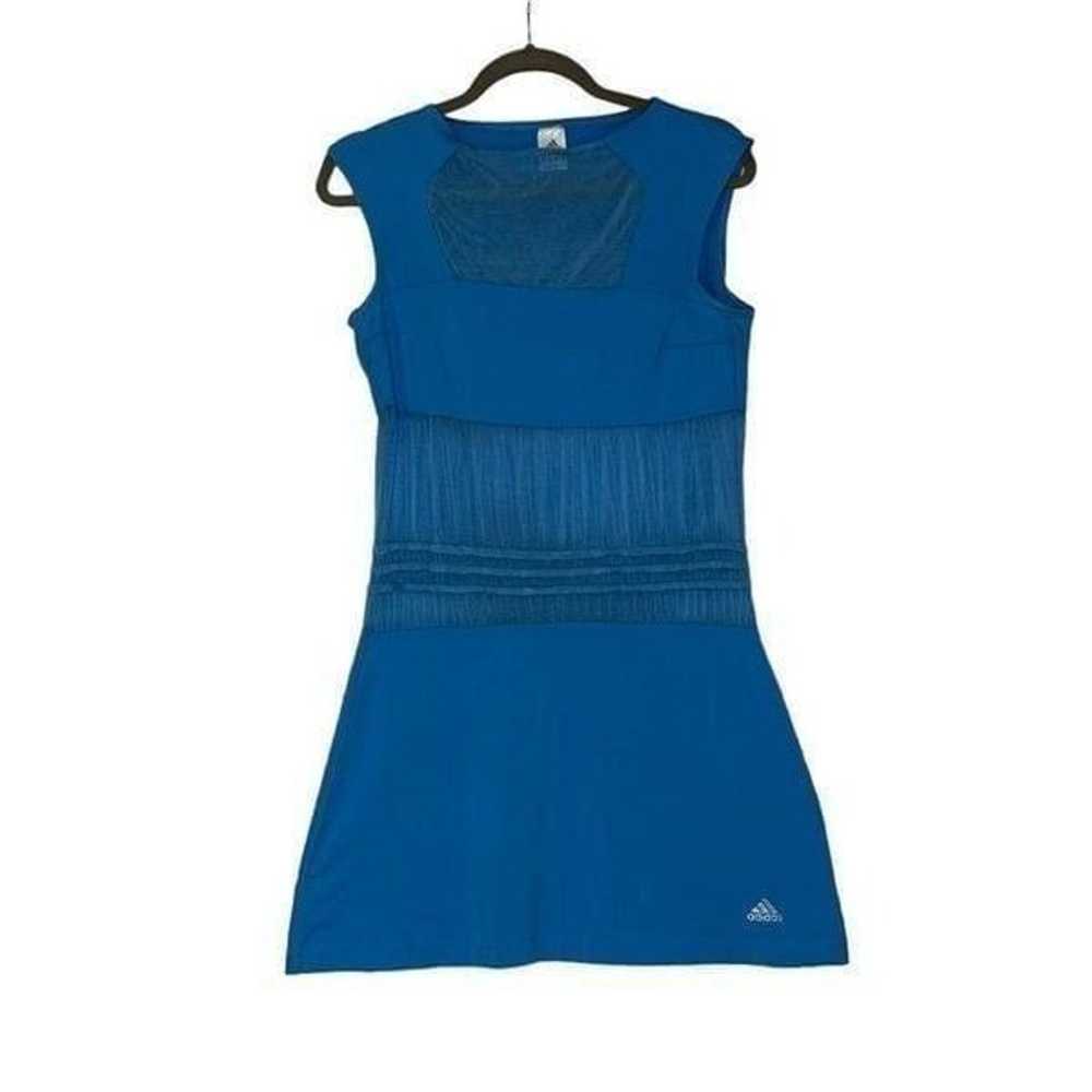 Adidas Blue Mesh Cut Out Sleeveless Tennis Dress … - image 2