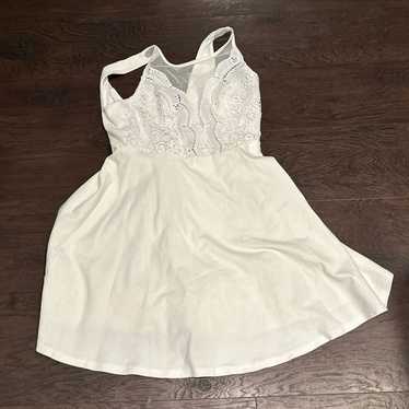 Lulus White Lace Midi Dress   Tm