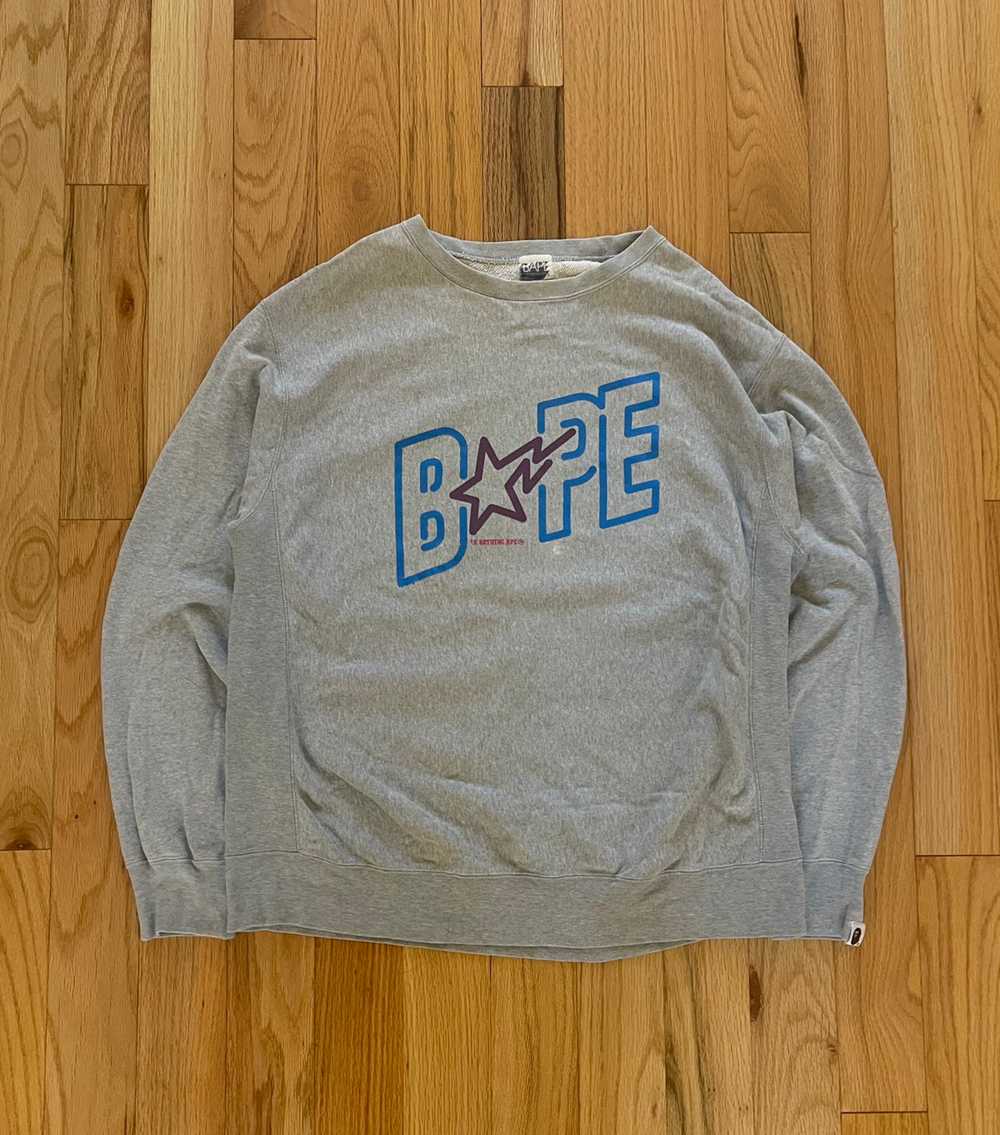 A BATHING APE® Bape Neon Star Sta Logo Sweatshirt - image 1